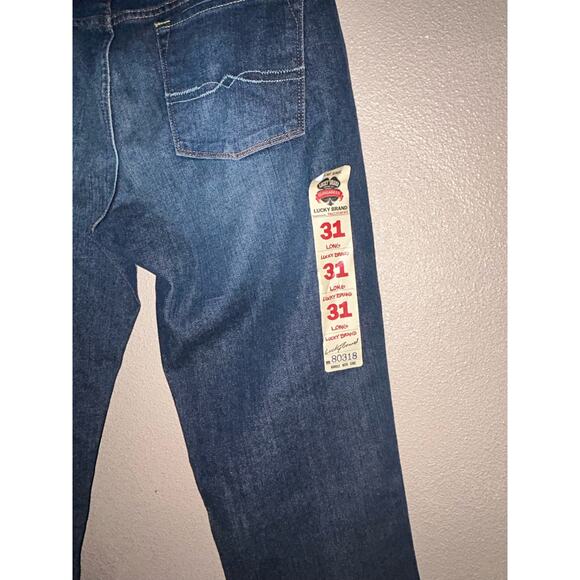 Lucky Brand Zoe Emo Artsy Y2K Bootleg Blue Low Rise Slim Fit Jeans Long - Picture 10 of 13